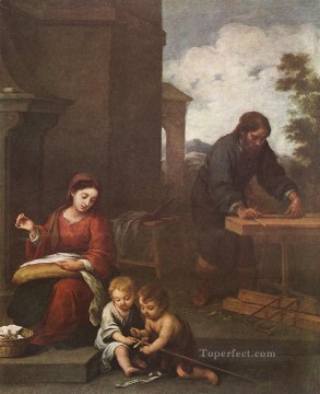 barroco Painting - Sagrada Familia con el Niño San Juan Barroco español Bartolomé Esteban Murillo